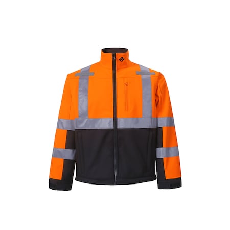 High Viz Softshell Jacket, 5X-Large, Orange, Class 3